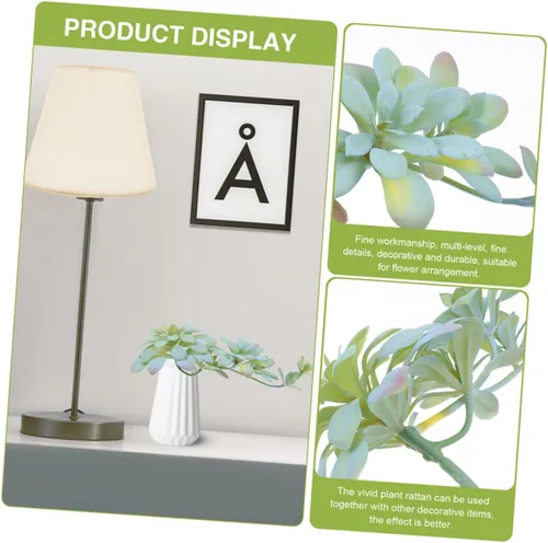 Vista 4 de Plantas artificiales vívidas pequeñas para decoración falsa de mesa del hogar, fácil cuidado decorativo