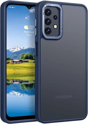 Vista 12 de Rayboen Funda para Samsung Galaxy A32 5G, translúcida esmerilada, tacto antiarañazos, parte trasera de policarbonato duro, borde de silicona suave