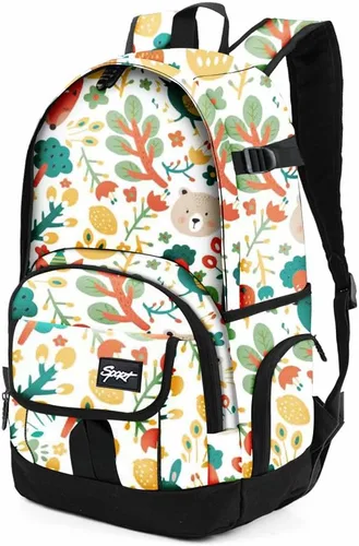 Vista 23 de Mochila escolar estilo Rickyh, mochila de viaje para hombres y mujeres, mochila ligera con compartimento para portátil, Tamaño único