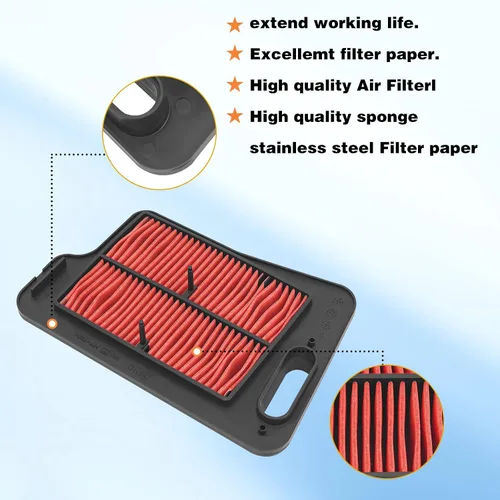 Vista 5 de AHL Filtro de aire 13781-05H00-000 compatible con SUZUKI AN400 BURGMAN 2007-2017/AN400 Burgman (ABS) 2011-2012/AN400 Z Burgman Executive (ABS)