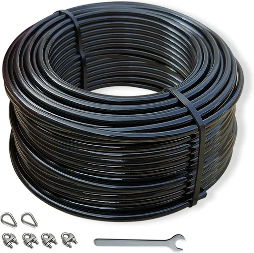 Vista 7 de Cable de polea para gimnasio en casa, cable de repuesto para máquina de cable de polea, longitud de la cuerda de alambre de 65.6/98.4 pies