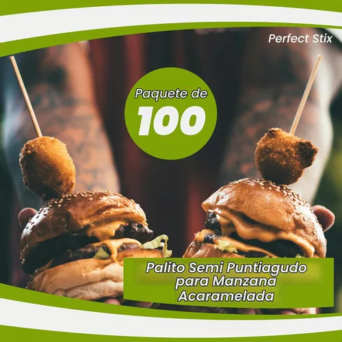 Vista 3 de Perfect Stix - WRS55SP-100 Brocheta de madera para manzana de caramelo - 5-1/2 pulgadas x 3/16 pulgadas, semipuntiaguda (paquete de 100 unidades)
