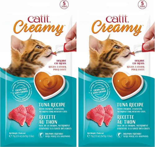 Vista 8 de Catit Creamy - Paquetes personalizados de golosinas para gato que puede lamer