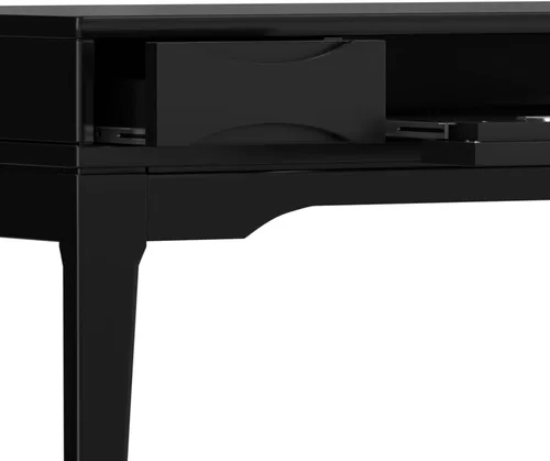 Vista 9 de SIMPLIHOME Harper 48" Wide Solid Wood Writing Desk in Black