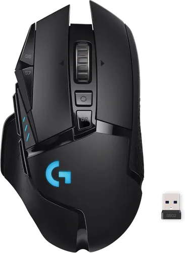 Vista 6 de Ratón inalámbrico para juegos G502 Lightspeed + alfombrilla de mouse de carga inalámbrica Powerplay