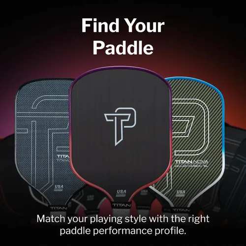 Vista 8 de Titan Ignite - Paleta de pickleball de fibra de carbono para jugadores principiantes y mejoradores - Cara de fibra de carbono cruda T700, punto
