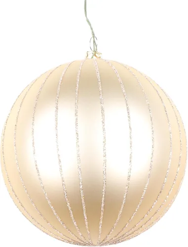 Vista 14 de Vickerman Adorno navideño de bola de avena mate con purpurina de 5 pulgadas. Incluye 4 piezas por bolsa.