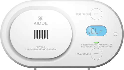 Vista 6 de Detector de monóxido de carbono Kidde con batería de 10 años, pantalla digital, 3 LEDs, indicador de reemplazo, memoria de nivel máximo