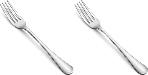 Vista 6 de Hiware Juego de 12 tenedores de acero inoxidable para ensalada y postre, apto para lavavajillas, 6.7 pulgadas
