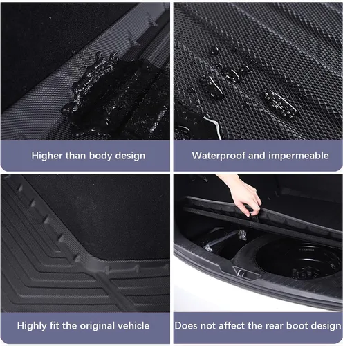 Vista 4 de Elsetyler Ajuste personalizado para revestimiento de carga 2010-2016 Cadillac SRX – Negro TPE para todo tipo de clima, resistente, impermeable