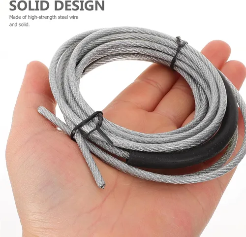 Vista 5 de Cuerda de salto de repuesto de cable de acero con peso para entrenamiento de fitness, tubo resistente al desgaste, accesorio deportivo