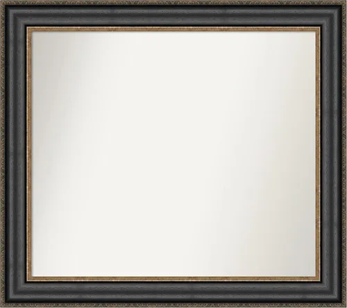Vista 87 de Amanti Art Espejo personalizado, espejo de baño negro puente, espejo de pared o espejo de tocador de baño sobre el fregadero (26 x 26 pulgadas)