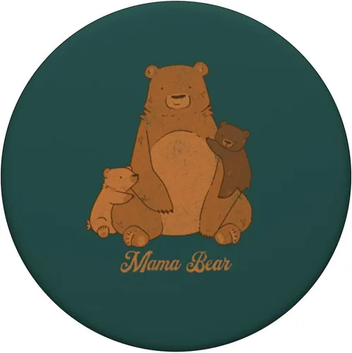 Vista 3 de Cute Mama Bear Mother Day New Mom Baby Shower Pregnancy PopSockets Swappable PopGrip