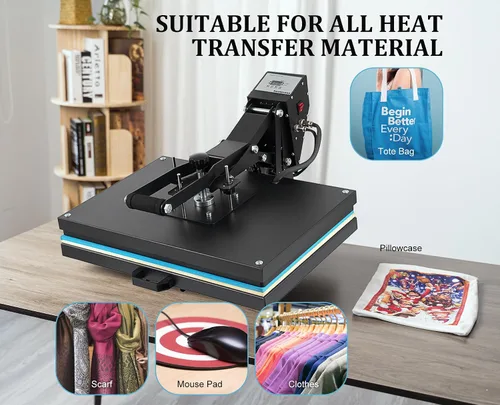 Vista 6 de SmarketBuy -Prensa de calor mejorada 16x24 pulgadas, máquina de prensa de alta presión con carcasa 1800W, gran prensa de calor con placa inferior