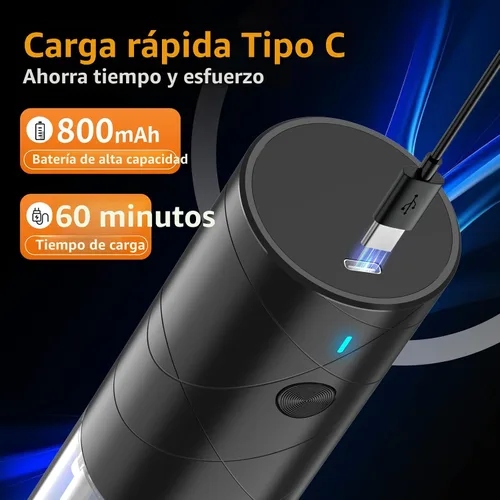 Vista 4 de Lidaop - Juego de 2 molinillos eléctricos de sal y pimienta recargable por USB con luz LED cálida, grosor ajustable, gran capacidad, molinillo
