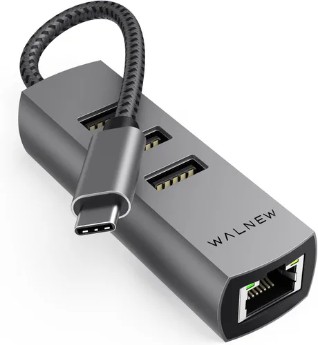 Vista 11 de Adaptador USB A a Ethernet, WALNEW USB 3.0 a RJ45 Gigabit Ethernet, compatible con Mac, MacBook Pro/Air, Samsung Galaxy Tab