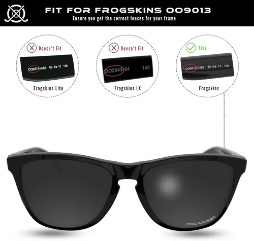Vista 5 de SOLODAD Lentes de repuesto para gafas de sol Oakley Frogskins OO9013, 3 pares