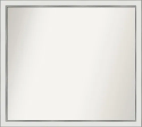 Vista 398 de Amanti Art Espejo personalizado, espejo de baño estrecho Alexandria White Wash, espejo de pared o espejo de tocador de baño sobre el fregadero