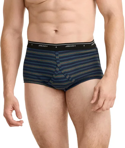 Vista 2 de Jockey Calzoncillos clásicos de tiro completo, paquete de 3, ropa interior 100% algodón para hombre Autumn Stripe