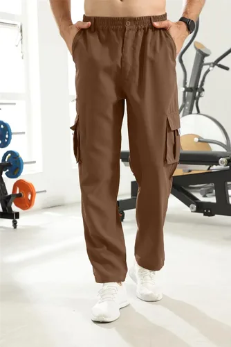 Vista 5 de Pantalones de carga para hombre, ligeros, tácticos, para senderismo, ajuste clásico, múltiples bolsillos