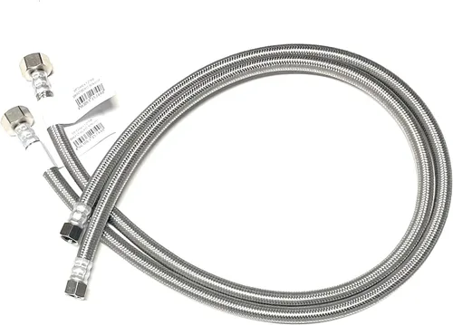 Vista 30 de Conector de línea de suministro de agua para grifo de acero inoxidable trenzado, línea de suministro para grifo - rosca de compresión hembra de 3/8