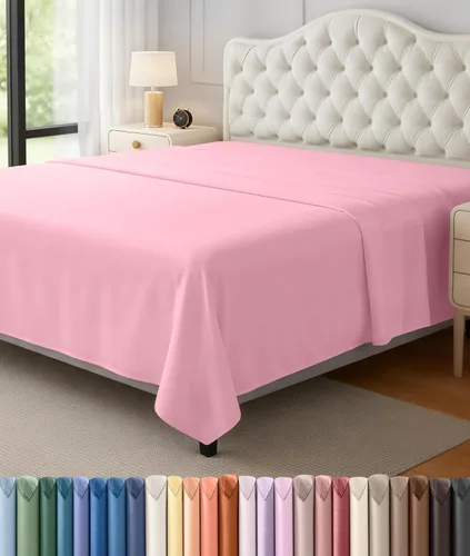 Vista 46 de Utopia Bedding Sábana encimera – 1 paquete (individual, beige) – Tela de microfibra suave cepillada – Sábana superior resistente al encogimiento y a