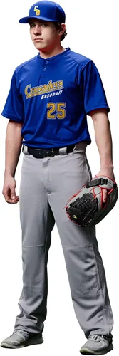 Vista 5 de CHAMPRO Men's MVP Ob Open Bottom Loose-fit Baseball Pants