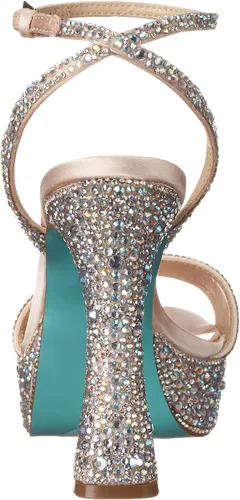 Vista 3 de Betsey Johnson Sandalia de tacón Sb-Beth para mujer Azul