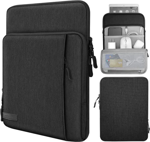 Vista 10 de MoKo Funda de transporte para tableta de 8-9 pulgadas con bolsillos de Negro claro y gris
