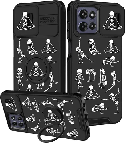 Vista 21 de para Moto G 5G 2023 funda - Cubierta de teléfono linda con corazón para mujeres y niñas, diseño único negro con cubierta deslizante para la cámara