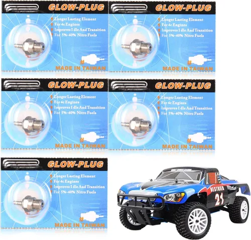 Vista 6 de N3 - Bujía incandescente caliente para motores RC Nitro Motores Car Truck Buggy Pack de 5, bujías para Traxas T-maxx Kyosho HSP1 HPI Redcat