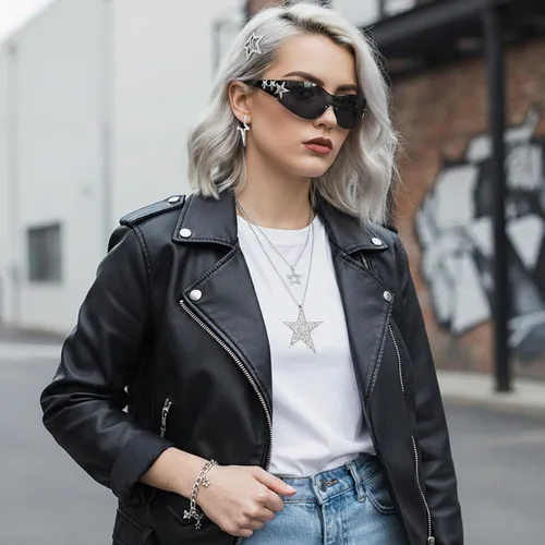 Vista 2 de 35 Pcs Y2K Accessories Set for Women, Silver Y2k Jewelry Set with Layered Necklace Retro Sunglasses Star Hair Clip Earing and Bracelet, Vintage 90s