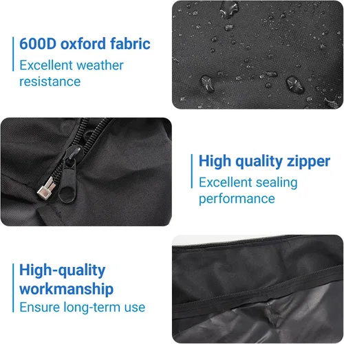 Vista 3 de Bimini - Cubierta superior para maletero de 3 arcos, toldo impermeable 600D, accesorios de organización para nieve, lluvia, polvo