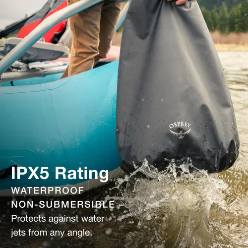 Vista 3 de Osprey Wildwater - Bolsa seca impermeable (25 litros), color gris Tunnel Vision Gris