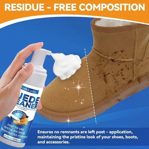 Vista 6 de Suede Shoe Cleaner, 6.76 Oz Nubuck Cleaner with Brush and Towel, No-Rinse for Leather, Boots, Knit, Canvas