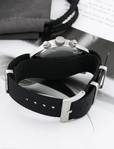 Vista 5 de TACTICAL FROG Militado Militado Relojes Militares para hombre cronógrafo 1.535 in Pilot VK61 Movimiento de cuarzo Casual Relojes de pulsera