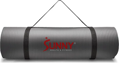 Vista 13 de Sunny Health & Fitness Alfombrilla de yoga antideslizante: duradera, antidesgarros, ligera, soporte acolchado para yoga, pilates, ejercicios