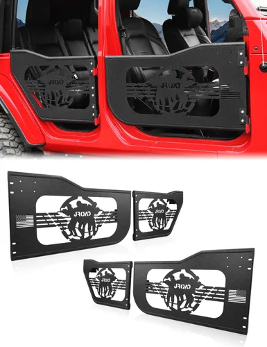 Vista 9 de JROAD Wrangler JK - Puertas tubulares de verano para Jeep Wrangler JK Unlimited de 2 puertas (excluye los modelos JL y JT) Puertas delanteras 2