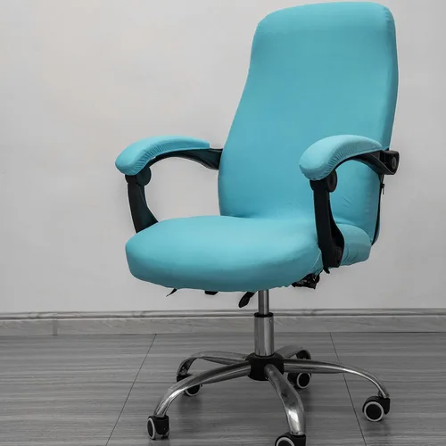 Vista 2 de Melaluxe Funda para silla de oficina con fundas para brazos - Funda elástica universal para silla de escritorio, fundas para silla de computadora
