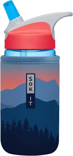 Vista 140 de Sok It BotlSok Funda para botella de agua con cubierta de neopreno aislante (Floral abstracto, se ajusta a CamelBak o Nalgene de 12 onzas)