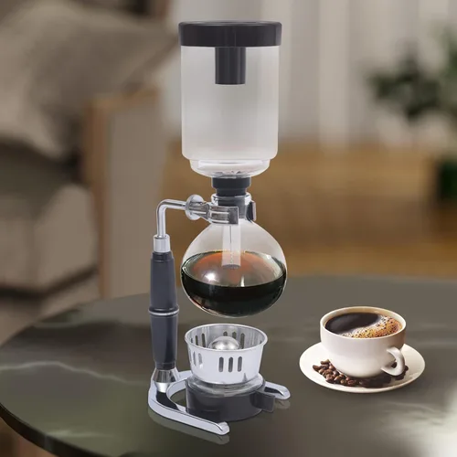 Vista 10 de Cafetera de sifón, cafetera de sifón de equilibrio familiar real de lujo, cafetera de sifón, cafetera de diseño elegante, estilo retro, estilo Tipo B