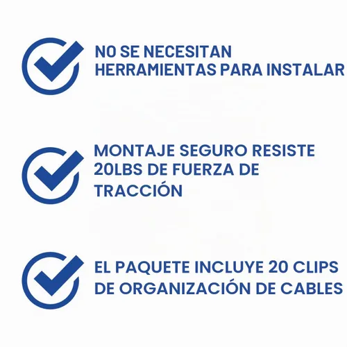 Vista 2 de Legrand - Clips de gestión de cables OnQ, sin herramientas para instalar la gestión de cables de pared, clips para cables soportan una fuerza