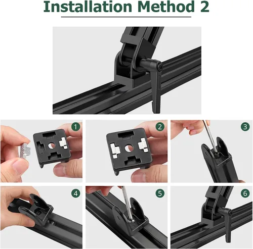 Vista 7 de JiGiU Juego de conectores de perfil de aluminio 3030 de 4 piezas – Conector de tuerca de 8 ángulos con abrazadera de palanca – Junta de marco