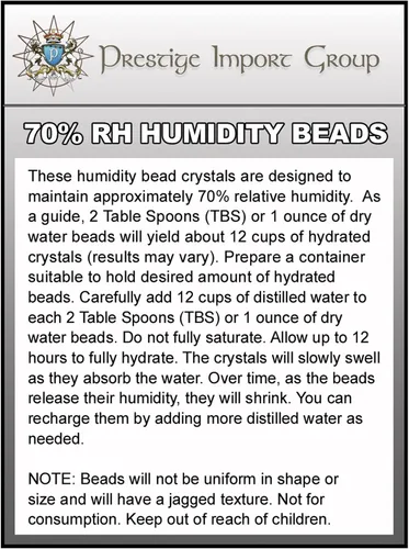 Vista 2 de Prestige Import Group Cuentas de humidificación de gel de cristal para humidores - Bolsa de 4 onzas