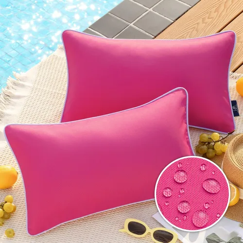 Vista 53 de Phantoscope - Juego de 2 fundas de almohada y cojín cuadradas decorativas, impermeables, para intemperie, sofás, carpas, 18 x 18 pulgadas