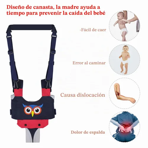 Vista 6 de IULONEE Andador de bebé, arnés de mano para niños pequeños, ayudante, cinturón protector, para actividades infantiles, ajustable, de pie, ayudante