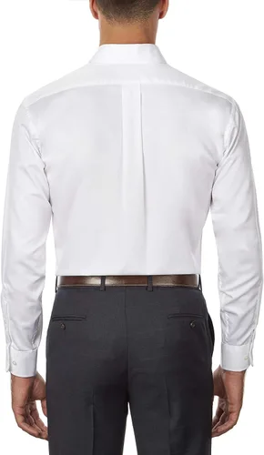 Vista 2 de Van Heusen Camisa de vestir de sarga de ajuste regular con cuello abotonado para hombre, exclusiva de Tienda