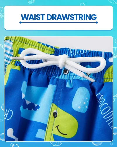 Vista 7 de Angel season Traje de baño para niños pequeños, trajes de baño para niños, trajes de baño de secado rápido para niños, talla 2-10