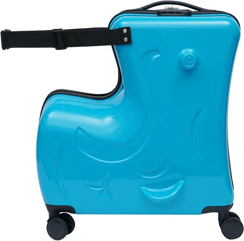 Vista 5 de Maleta para niños de 20 pulgadas, maleta portátil para niños, maleta de viaje para niños, equipaje para niños con rueda universal y cerradura, azul