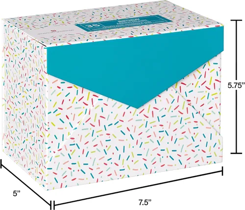 Vista 8 de American Greetings Surtido de tarjetas de cumpleaños de 35 unidades con sobres, sellos y caja de almacenamiento (confeti)